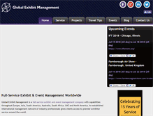 Tablet Screenshot of globalexhibitmanagement.com